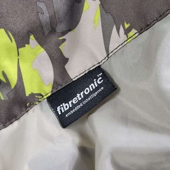 Quiksilver Mens Medium Green Winter Ski Jacket Multi Face All Over Print Vented - Picture 6 of 14